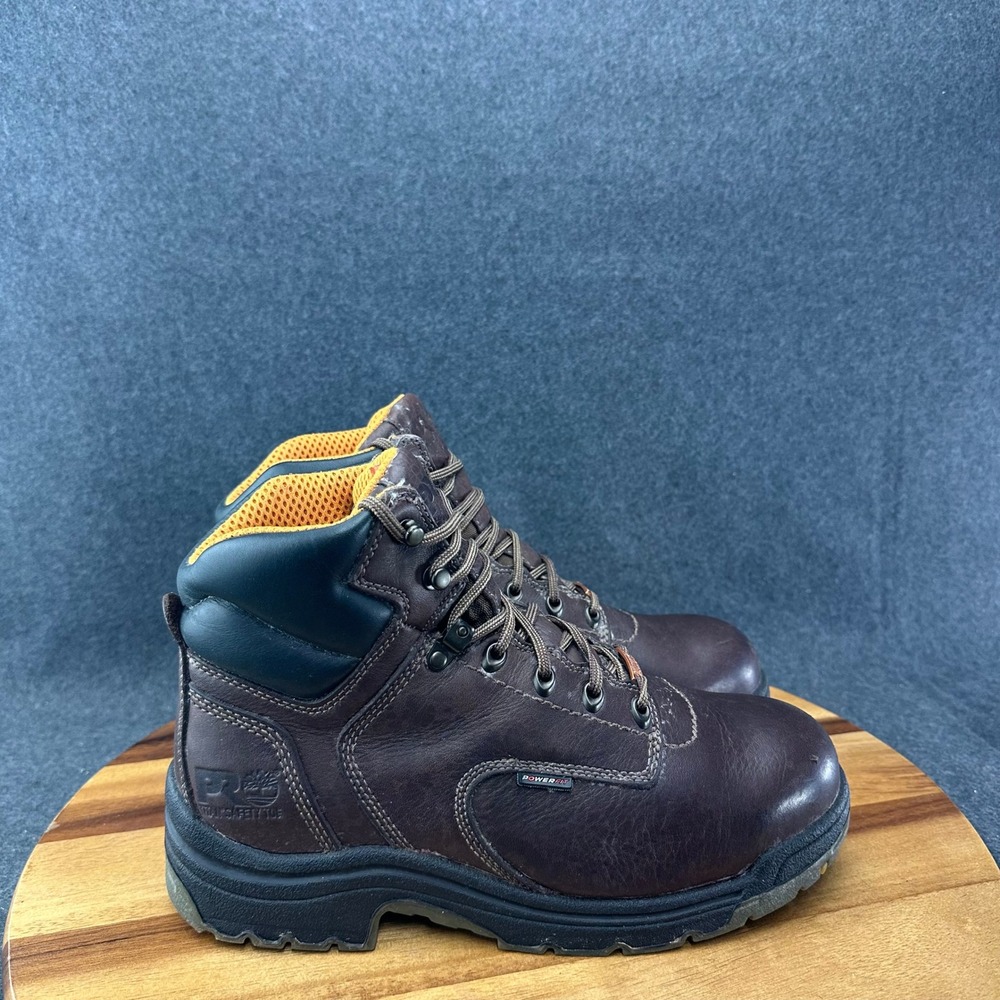 Timberland Pro Series 26078 Titan Brown Leather Steel Toe Work Boots Men's 9W